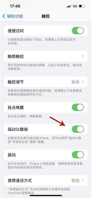 固阳苹果手机维修分享iPhone手机如何设置摇一摇删除文字 